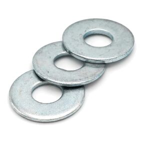 Flat Washers Zinc - USS - 1/4" (ID 0.312 x OD 0.734 x THK 0.069) - Qty-100