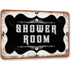 Pipiniuniu Shower Room Retro Look 8X12 Inch Tin Decoration Art Sign for Home Kitchen Bathroom Farmhosue Funny Wall Decor