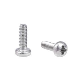 TOP-VIGOR 60Pcs M2.5 x 8mm Cross Pan Head Machine Screws, Phillips Round Head Screws Bolts for Machinery, Furniture, Car, Motorcycle Repair, Electronic Products, Ship Assembly, and DIY