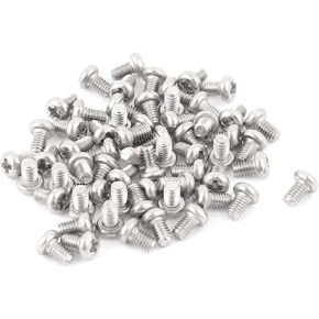 TOP-VIGOR 60 قطعة M2.5 × 8 مم براغي آلة ذات رأس متقاطع، براغي فيليبس مستديرة الرأس للآلات والأثاث والسيارات وإصلاح الدراجات النارية والمنتجات الإلكترونية وتجميع السفن والأعمال اليدوية in Saudi Arabia