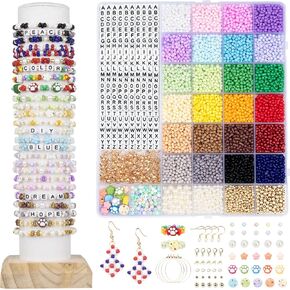 Beach Beads Kit - 16 Vibrant Colors Clay Beads for Bracelet Making & Summer Crafts, Great for Jewelry & Home Decor Projects