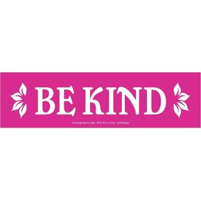 Peace Resource Project Be Kind Small Positivity Bumper Sticker or Decal for Laptops, Water and Hydro Bottles 6-by-1.8 Inches
