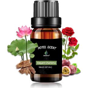 Hotel Scents Elegant Charisma 10ML Essential Oil Inspired by Shangri-La Hotel, Hotel Diffuser Oil with Cedarwood and Sandalwood, Luxury Home Aromatherapy Fragrances Oil