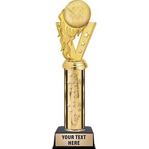 Dodgeball Awards, Personalized Gold Stars Dodgeball Trophy Prime