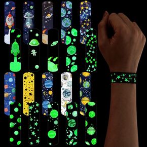 100 Pcs Glow in The Dark Bandage for Kids Cute Breathable Waterproof Bandages for Girls Boys Children Toddlers Adhesive Flexible Bandages for Cuts, Scrapes, Wounds(Dinosaur)
