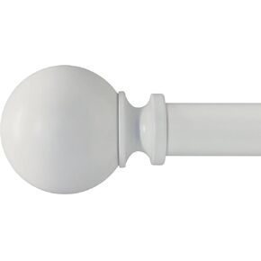 Decopolitan Easy Install, No Drill Curtain Rod Set 36-72", White