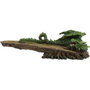 Ebros Gift Fantasy Myths and Legends Green Terra Earth Dryad Tree Greenman Dragon Incense Holder Burner Figurine 10.75" Long Alchemy and Magic Forest Serpent Monster