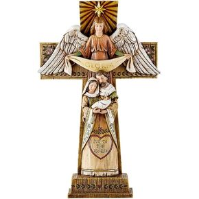 Advent and Christmas Resin Nativity Cross, 8.5-Inch, Gloria Angel
