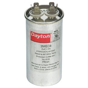 Run Capacitor, 25 MFD, 370V, Round