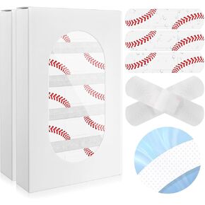 120 Pcs Softball First Aid Waterproof Bandages for Kids Adults, Fabric Adhesive Finger Bandages Travel Bandaids for Family, Fun Bandaids for Softball Enthusiasts, Halloween bandaids