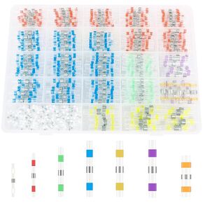 Solder Seal Heat Shrink Wire Connectors Waterproof Heat Shrink Butt Connectors Solder Sleeve Insulated Terminals AWG26-6 Butt Splice Connectors for Electrical Marine Automotive 400Pcs