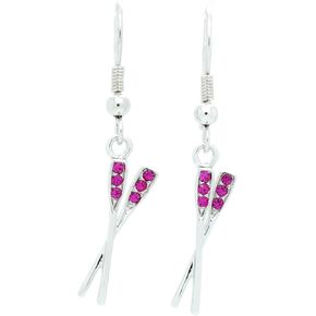 Violet Victoria & Fan Star Crew Earrings - Rowing Earrings - Oar Earrings Dangle Style - Many Colors!