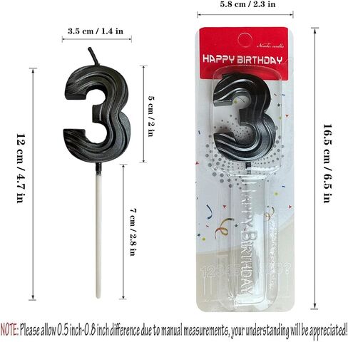 10-Pieces Gold Number Candles 0-9 Gold Number Birthday Candles 10Pcs Cake Topper Decoration Birthday Parties and Wedding Anniversary Celebrations Decoration (Gold) in Saudi Arabia