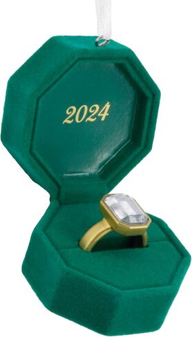 Hallmark Engagement Ring in Green Box 2024 Christmas Ornament in Saudi Arabia