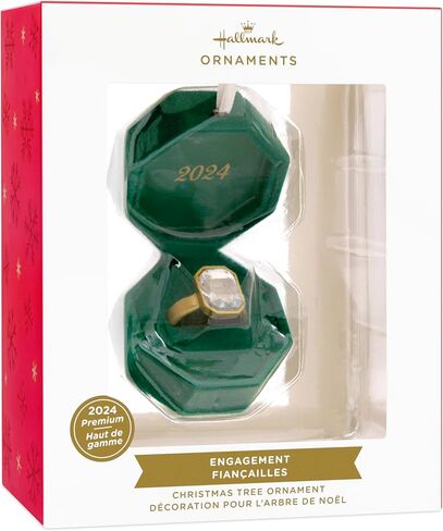 Hallmark Engagement Ring in Green Box 2024 Christmas Ornament in Saudi Arabia