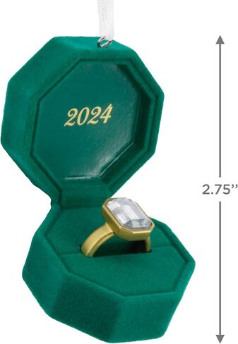 Hallmark Engagement Ring in Green Box 2024 Christmas Ornament in Saudi Arabia