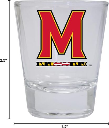 R and R Imports Maryland Terrapins Round Shot Glass Officially Licensed Collegiate Product in Saudi Arabia