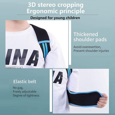 Posture Corrector For Kids - Back Brace Posture Corrector, Spine Corrector - Adjustable Upper Back Posture Brace, Prvent Children Humpback (Blue, XS) in Saudi Arabia