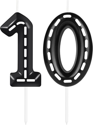 ZHIHUI Birthday Candle Construction Themed Birthday Party Decoration, Yellow and Black Striped Happy Birthday Cake Candle, Boys Girls Kids Birthday Cake Topper Reunions Theme Party Supplies (Number 3) in Saudi Arabia