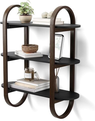 Umbra Bellwood Wall Shelf Black/Walnut in Saudi Arabia