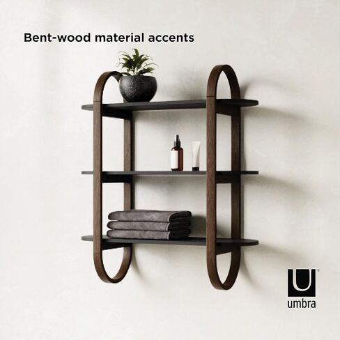 Umbra Bellwood Wall Shelf Black/Walnut in Saudi Arabia
