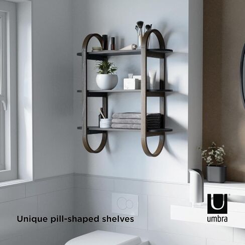 Umbra Bellwood Wall Shelf Black/Walnut in Saudi Arabia