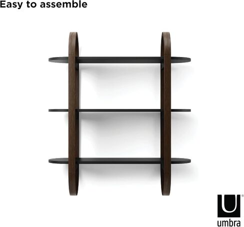 Umbra Bellwood Wall Shelf Black/Walnut in Saudi Arabia