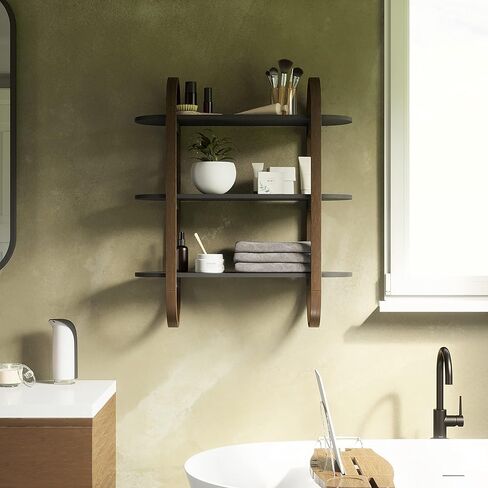 Umbra Bellwood Wall Shelf Black/Walnut in Saudi Arabia