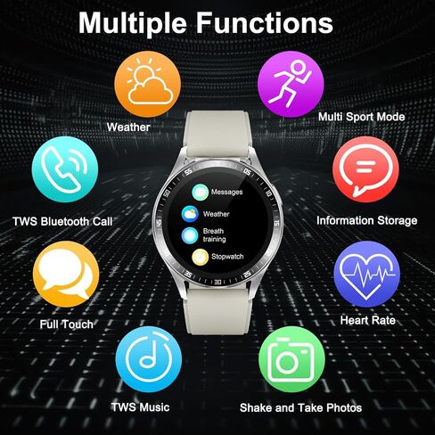 VOVOAEWACH Smart Watch with Earbuds, 1.32 Inch Round Fitness Watch X7, 2 in 1 Bluetooth Watch with Step,Calories,Sleep Monitor,Heart Rate Blood Pressu-re Monitor for iOS & Android in Saudi Arabia