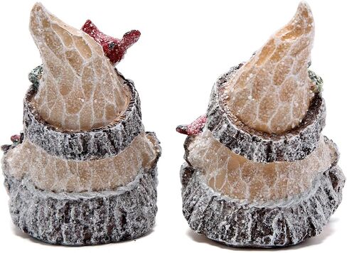 Hodao 2 PCS Christmas Santa Decorations Xmas Santa Figurines Decor Handmade Woodcut Christmas Santa Figurines for Xmas Decor Gift - Christmas Party Home Santa Decorations (Brown) in Kuwait