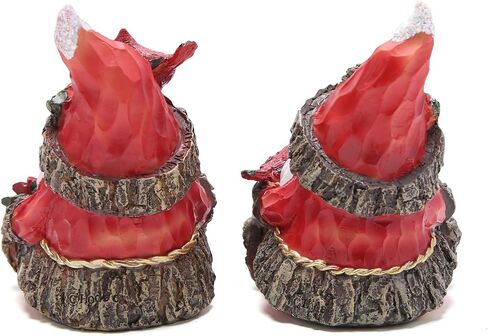 Hodao 2 PCS Christmas Santa Decorations Xmas Santa Figurines Decor Handmade Woodcut Christmas Santa Figurines for Xmas Decor Gift - Christmas Party Home Santa Decorations (Brown) in Kuwait