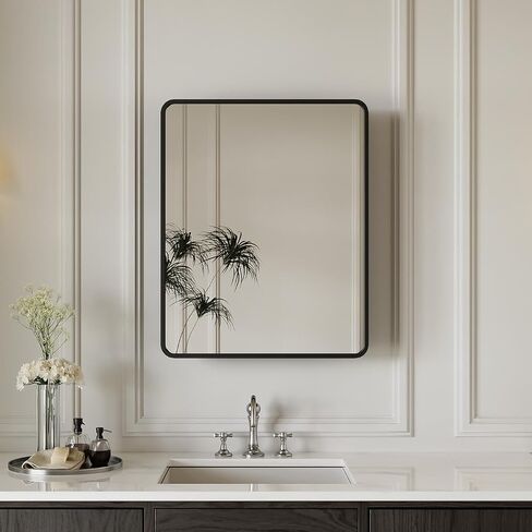 20x28 Inch Gold Metal Framed Bathroom Medicine Cabinet with Mirror Farmhouse Recessed or Surface Wall Mounted Gold Rectangular Medicine Cabinets for Bathroom in Saudi Arabia