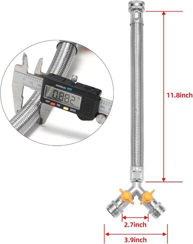 موزع خرطوم الحديقة في اتجاهين، 3/4 بوصة GHT خيط تمديد واقي الأنبوب (1FT) in Kuwait
