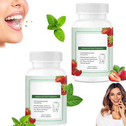 Teeth Health,Dental Formula,3.5 Billion Advanced Oral Tablets for Mouth Bad Breath,30 Tablets丨1 Month Supply (5Packs) in Saudi Arabia