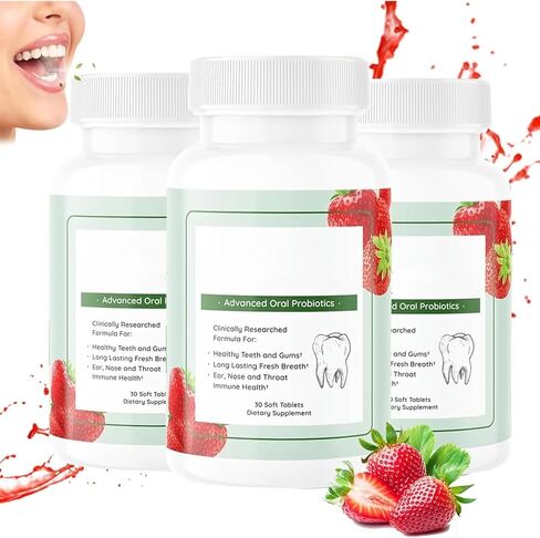 Teeth Health,Dental Formula,3.5 Billion Advanced Oral Tablets for Mouth Bad Breath,30 Tablets丨1 Month Supply (5Packs) in Saudi Arabia