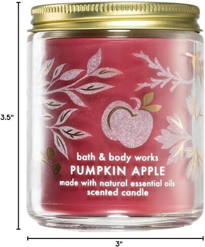 باث آند بودي وركس 2 عبوة من شمعة معطرة بفتيل واحد من اليقطين والتفاح 7 أونصة/198 جم in Kuwait