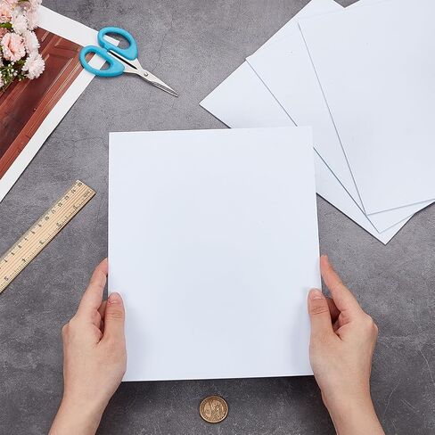 OLYCRAFT 4 Sheets White ABS Plastic Sheet 9.8x7.9 inch ABS Plastic Plates 2mm Thick Hard Plastic Sheet for Architectural Models Sand Table Building Model Material Supplies in Saudi Arabia