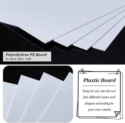 OLYCRAFT 4 Sheets White ABS Plastic Sheet 9.8x7.9 inch ABS Plastic Plates 2mm Thick Hard Plastic Sheet for Architectural Models Sand Table Building Model Material Supplies in Saudi Arabia