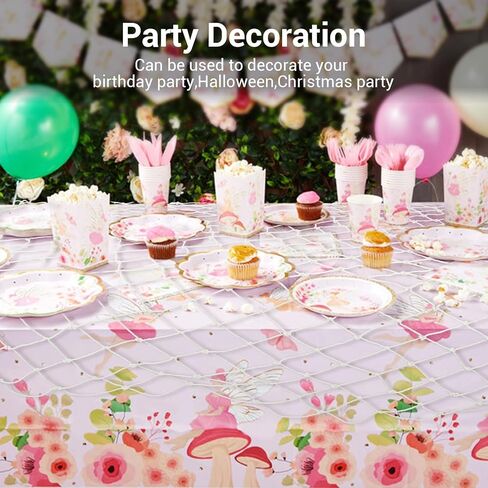 2 Pack Decoractive Fishing Net 80x40 Inch, 3mm Thickness Haze Blue Natural Cotton Large Picture Wall Hanging Fish Net, Party Decorations Fishnet for Tropical Nautical Pirate Beach Mermaid Themed Party in Kuwait