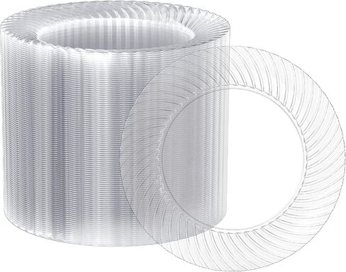 FOCUSLINE 7 Inch Clear Plastic Plates, 100 Count Disposable Heavy Duty Salad Dessert Plates, Premium Hard Plastic Plates Fancy Disposable Clear Plates for Weddings, Parties in Saudi Arabia