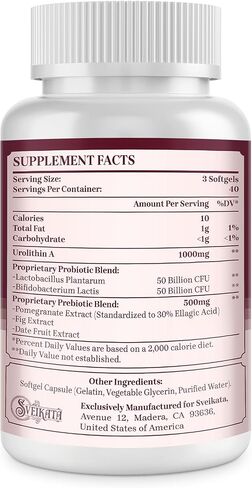 Urolithin A Supplement 1500 mg, 120 Softgels (2 Bottle) in Saudi Arabia