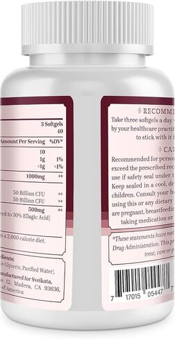 Urolithin A Supplement 1500 mg, 120 Softgels (2 Bottle) in Saudi Arabia