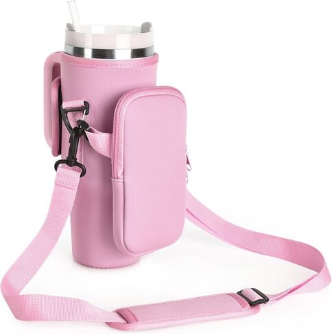 Water Bottle Holder Carrier for 40 oz Stanley Simple Modern Cup, Sling Neoprene Pouch Accessories with Adjustable Strap for Walking Hiking Camping Gym in Saudi Arabia