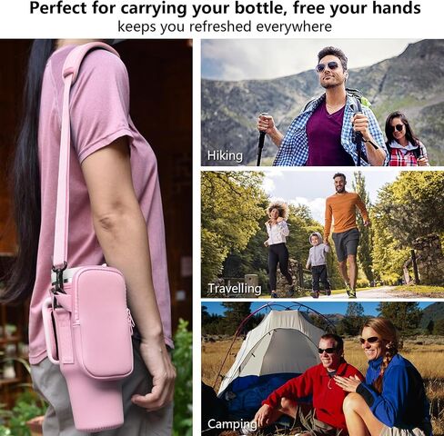 Water Bottle Holder Carrier for 40 oz Stanley Simple Modern Cup, Sling Neoprene Pouch Accessories with Adjustable Strap for Walking Hiking Camping Gym in Saudi Arabia