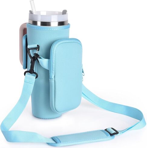 Water Bottle Holder Carrier for 40 oz Stanley Simple Modern Cup, Sling Neoprene Pouch Accessories with Adjustable Strap for Walking Hiking Camping Gym in Saudi Arabia