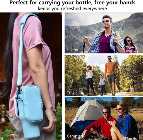 Water Bottle Holder Carrier for 40 oz Stanley Simple Modern Cup, Sling Neoprene Pouch Accessories with Adjustable Strap for Walking Hiking Camping Gym in Saudi Arabia
