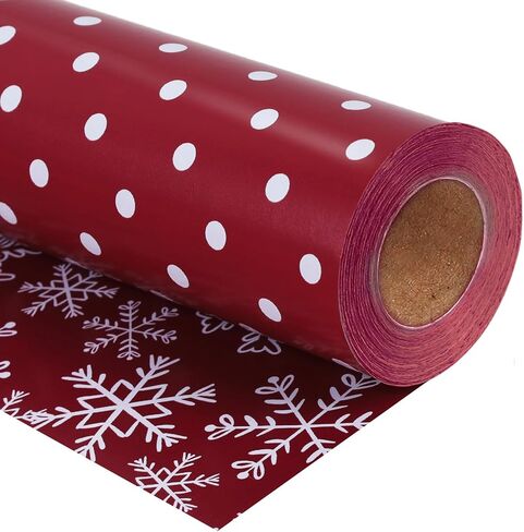 LaRibbons Vintage Santa Foil Christmas Wrapping Paper, Candy Cane Stripe in Kuwait