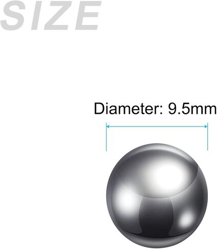 METALLIXITY Precision Balls G200 9.5mm 10pcs, 201 Stainless Steel Bearing Balls Beads - for Industry Kit, Machinery, Automotive, and DIY in Kuwait