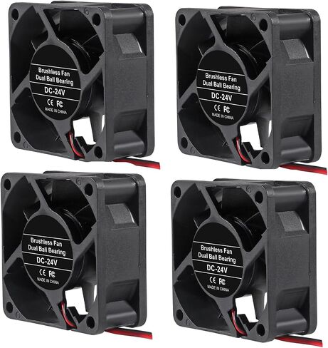 4-Pack 60mm x 60mm x 25mm DC 5V USB Brushless Cooling Fan, Dual Ball Bearing in Saudi Arabia