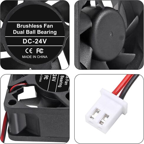 4-Pack 60mm x 60mm x 25mm DC 5V USB Brushless Cooling Fan, Dual Ball Bearing in Saudi Arabia